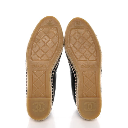 Chanel Lambskin CC Espadrilles 37 Black 5 of 16