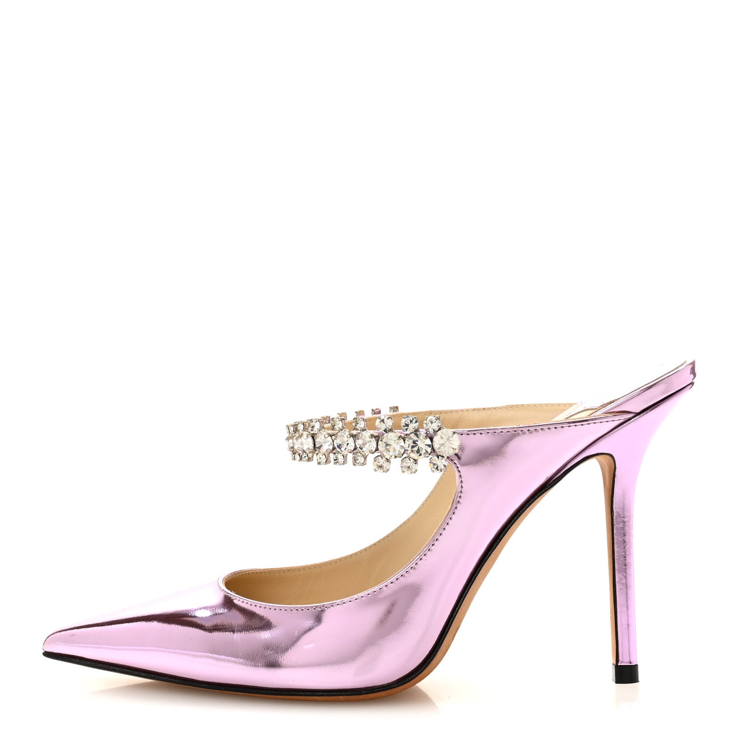 Metallic Patent Crystal Bing 100 Pumps 36 Mauve