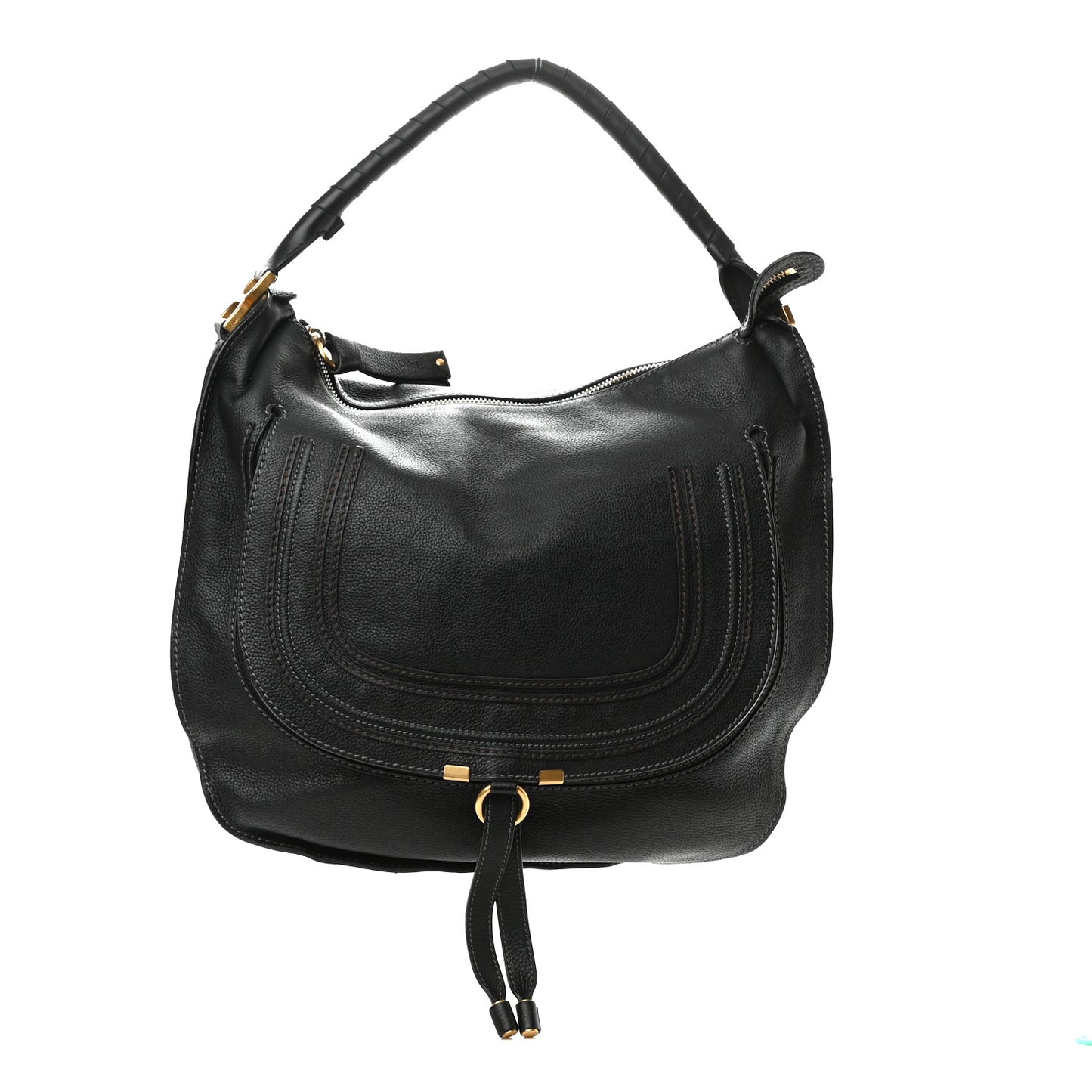 Calfskin Large Marcie Hobo Black