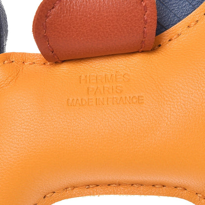 Hermes Milo Lambskin Grigri Rodeo Horse Bag Charm PM Jaune D'Or Bleu Agate Cornaline 3 of 4