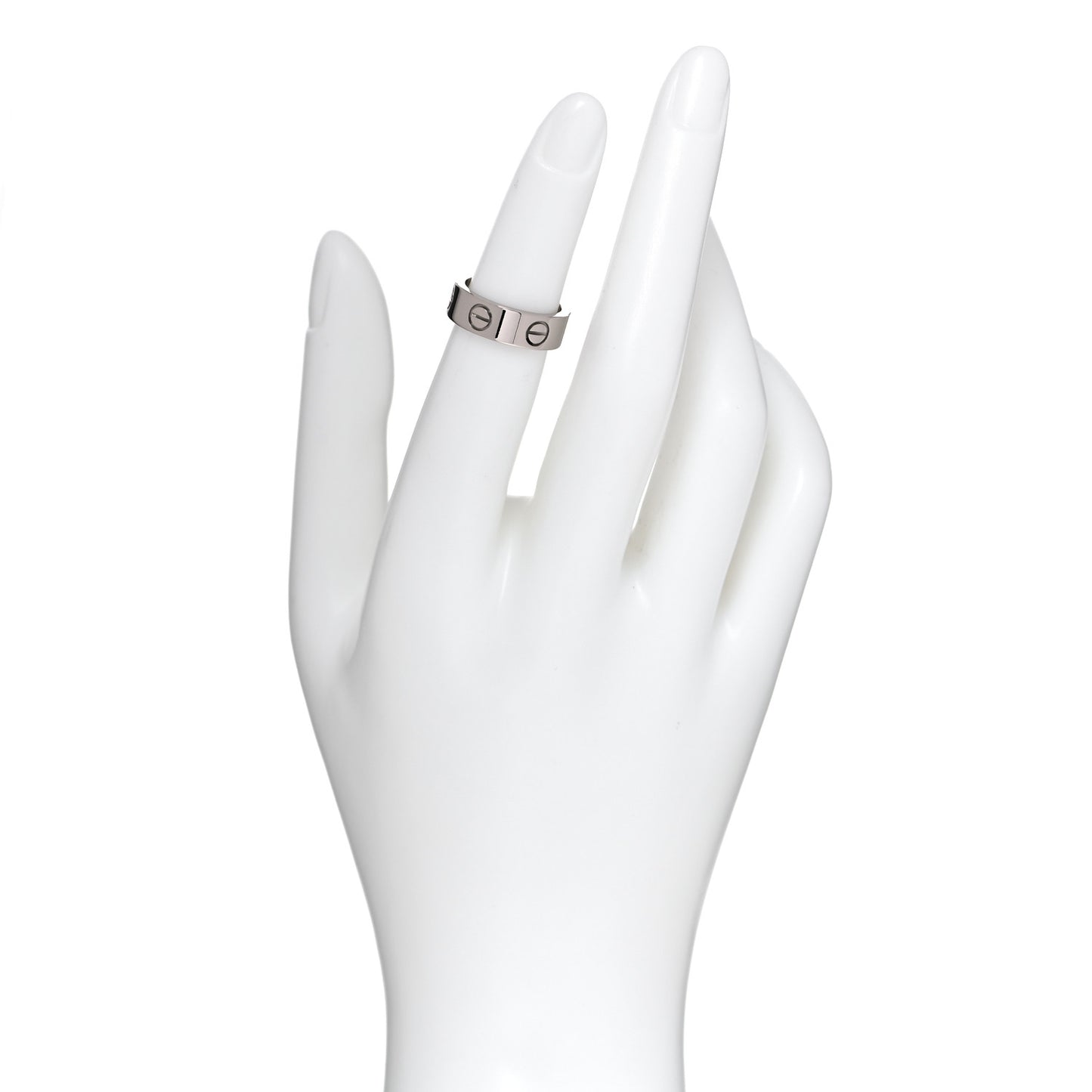18K White Gold 5.5mm LOVE Ring 48 4.5