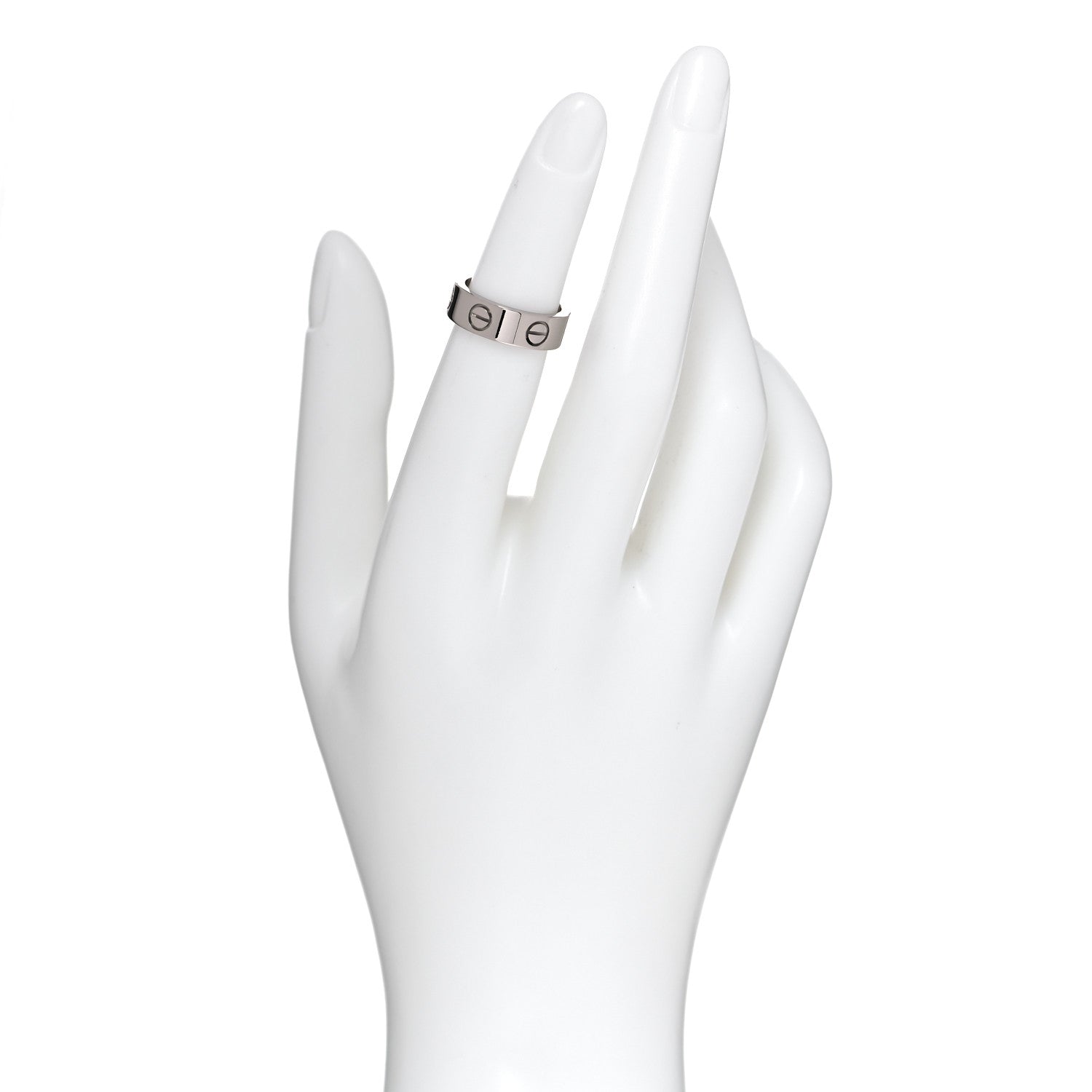 Cartier 18K White Gold 5.5mm LOVE Ring 48 4.5 2 of 4