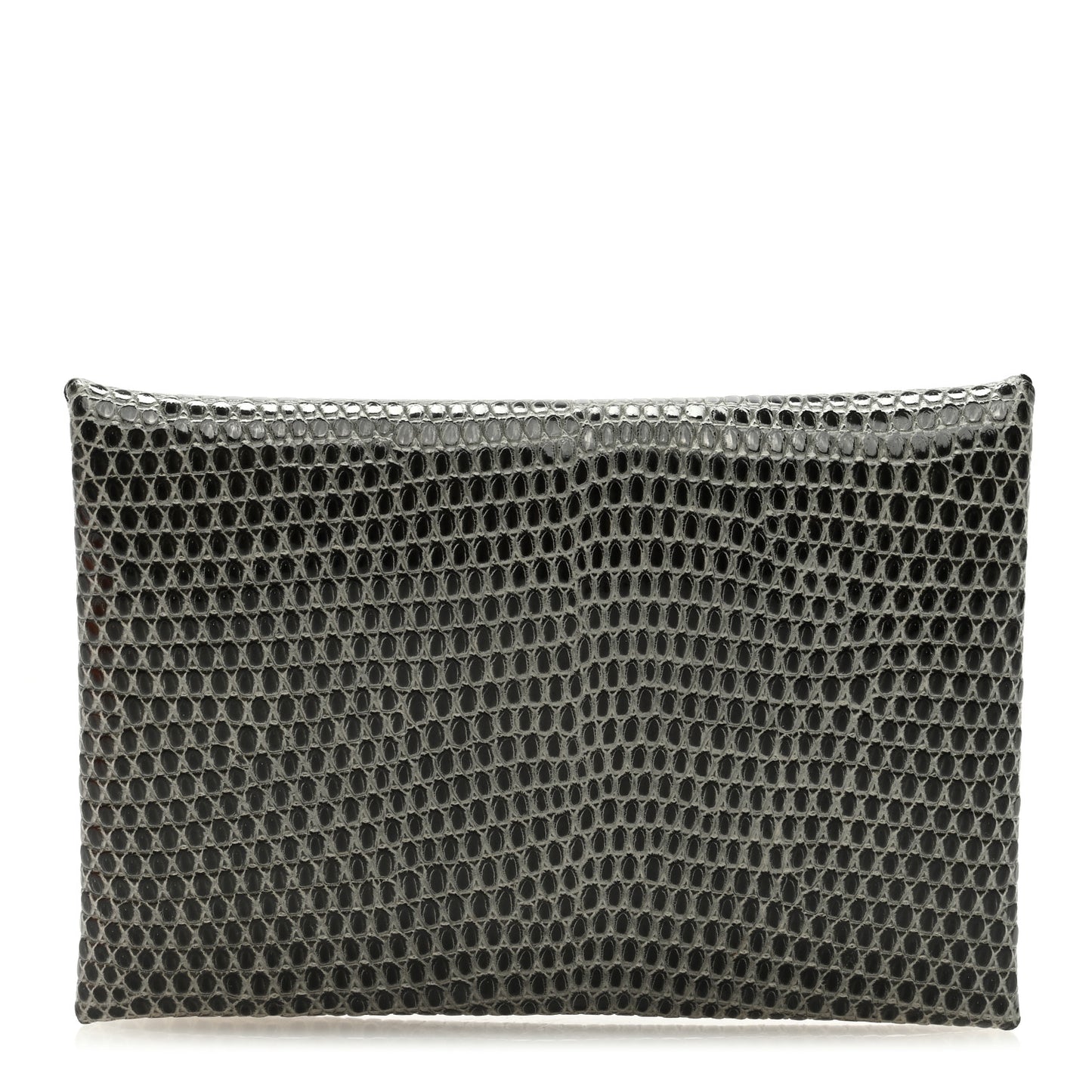 Lizard Calvi Card Case Gris Fonce