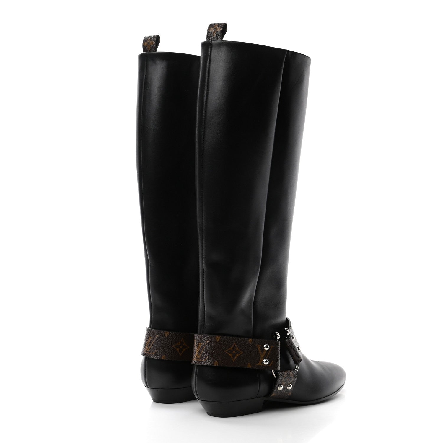 Louis Vuitton Calfskin Monogram Rhapsody High Boots 40 Black 4 of 8