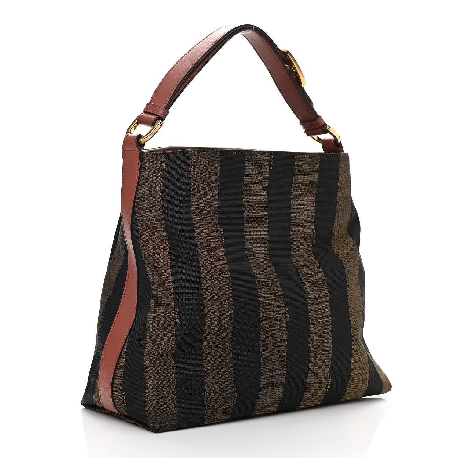Fendi Pequin Medium Hobo Tobacco Rosso 2 of 15