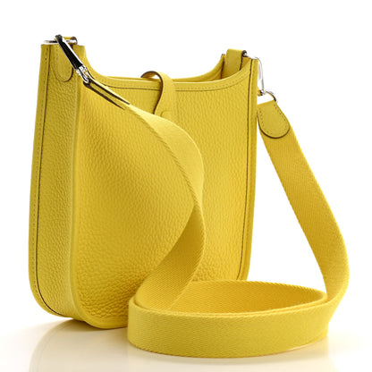 Hermes Taurillon Clemence Evelyne TPM Limoncello 3 of 19
