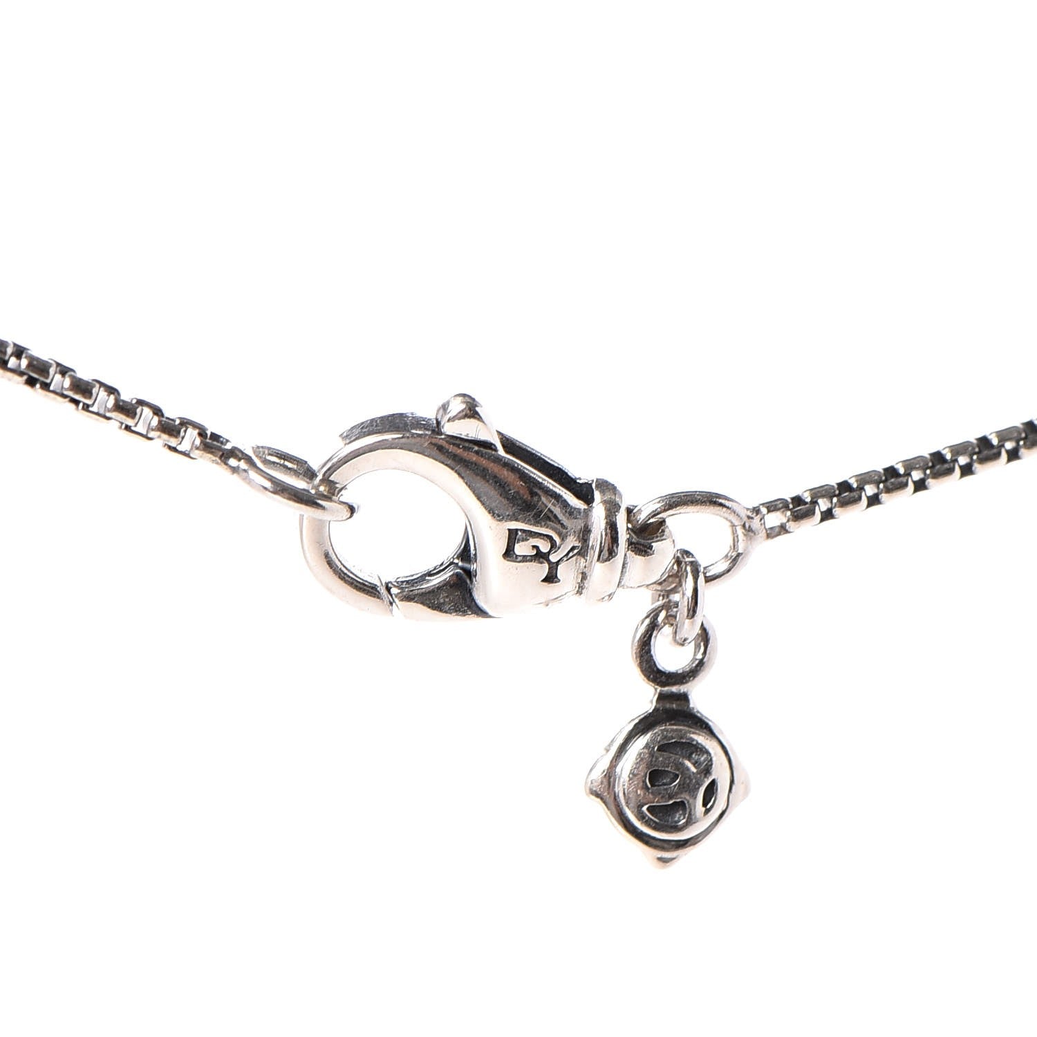 David Yurman Sterling Silver Diamond Blue Topaz 10mm Petite Cable Wrap Pendant Necklace 6 of 6