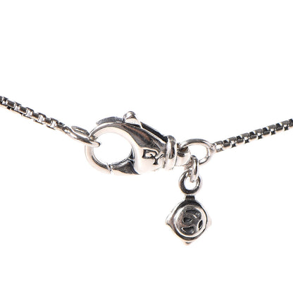 David Yurman Sterling Silver Diamond Blue Topaz 10mm Petite Cable Wrap Pendant Necklace 6 of 6