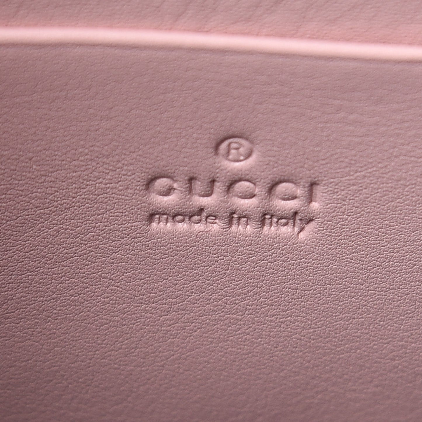 GG Supreme Monogram Calfskin Padlock Clutch Beige Perfect Pink