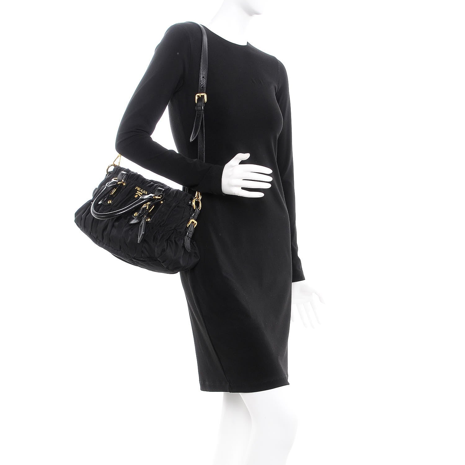Prada Tessuto Nylon Gaufre Tote Black 19 of 34
