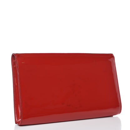 Saint Laurent Patent Monogram Large Belle De Jour Clutch Red 3 of 7