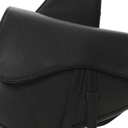 Christian Dior Grained Calfskin Kim Jones Saddle Bag Black 7 of 9