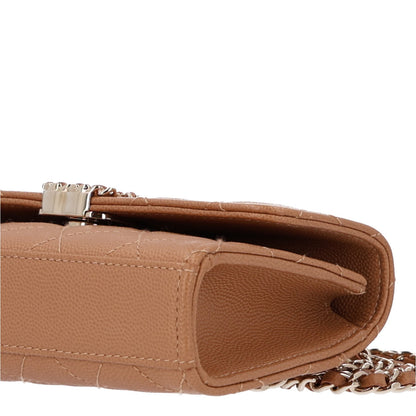 Chanel Caviar Quilted Chain Match Top Handle Phone Holder With Chain Beige 9 of 9