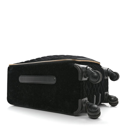 Chanel Suede Quilted Coco Case Trolley Black 4 of 12