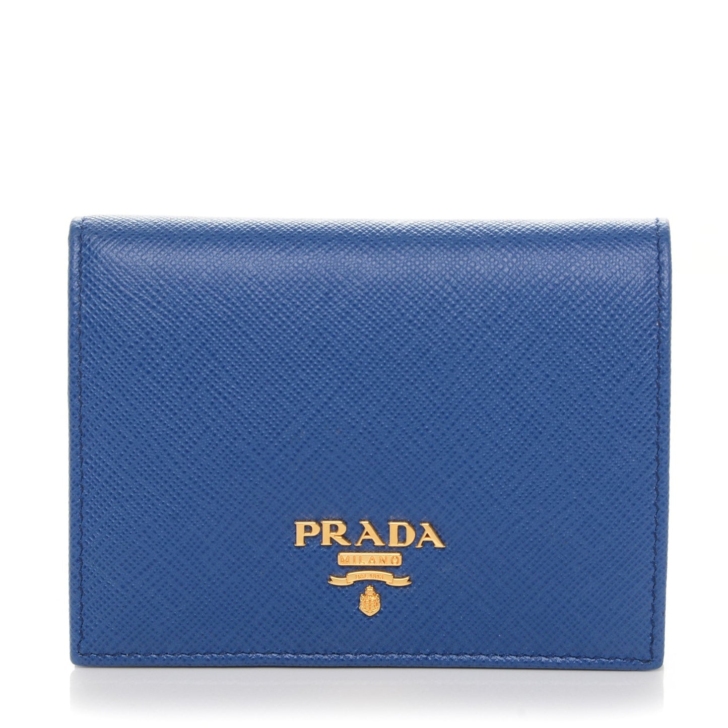 Saffiano Compact Wallet Blue
