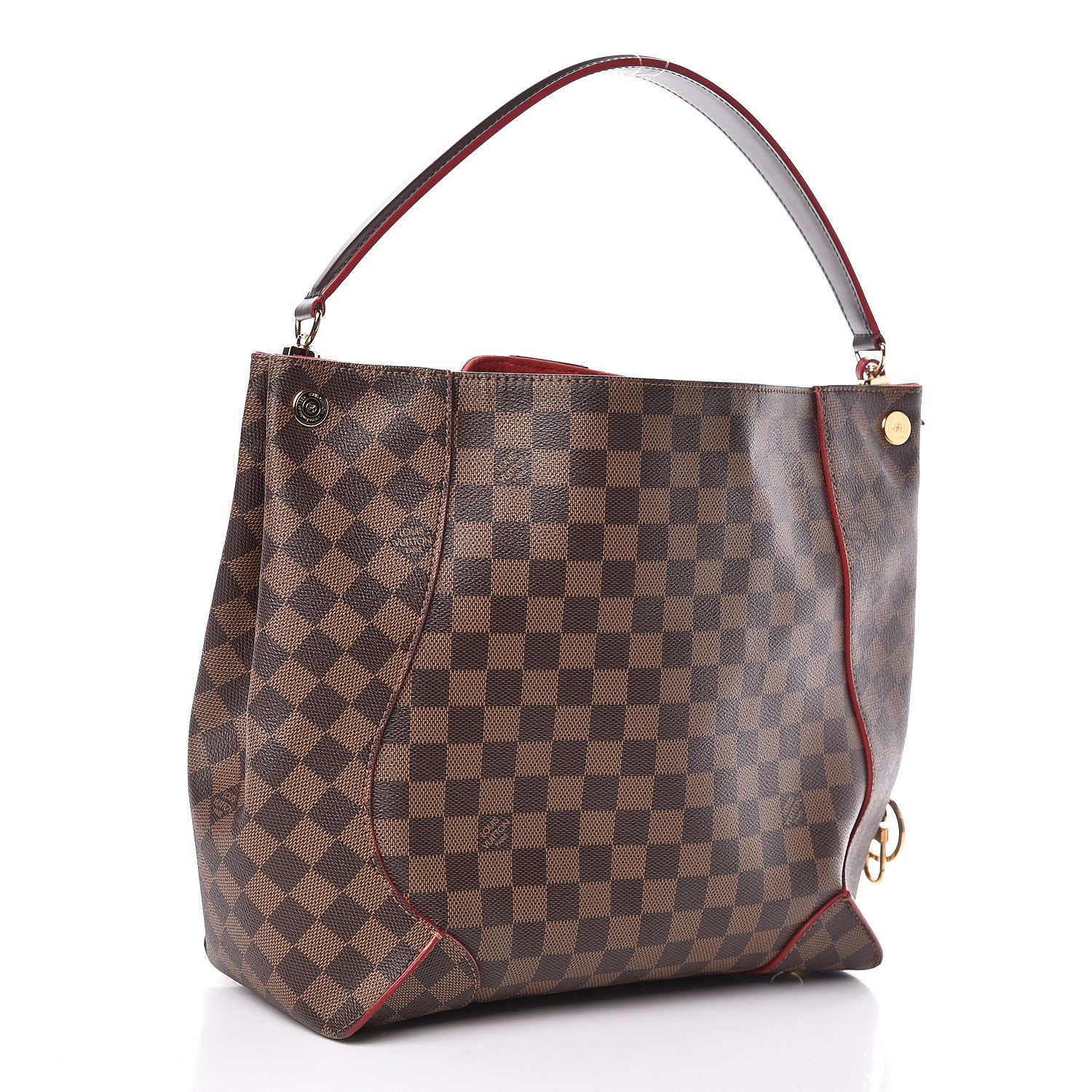 Louis Vuitton Damier Ebene Caissa Hobo Cherry 3 of 11