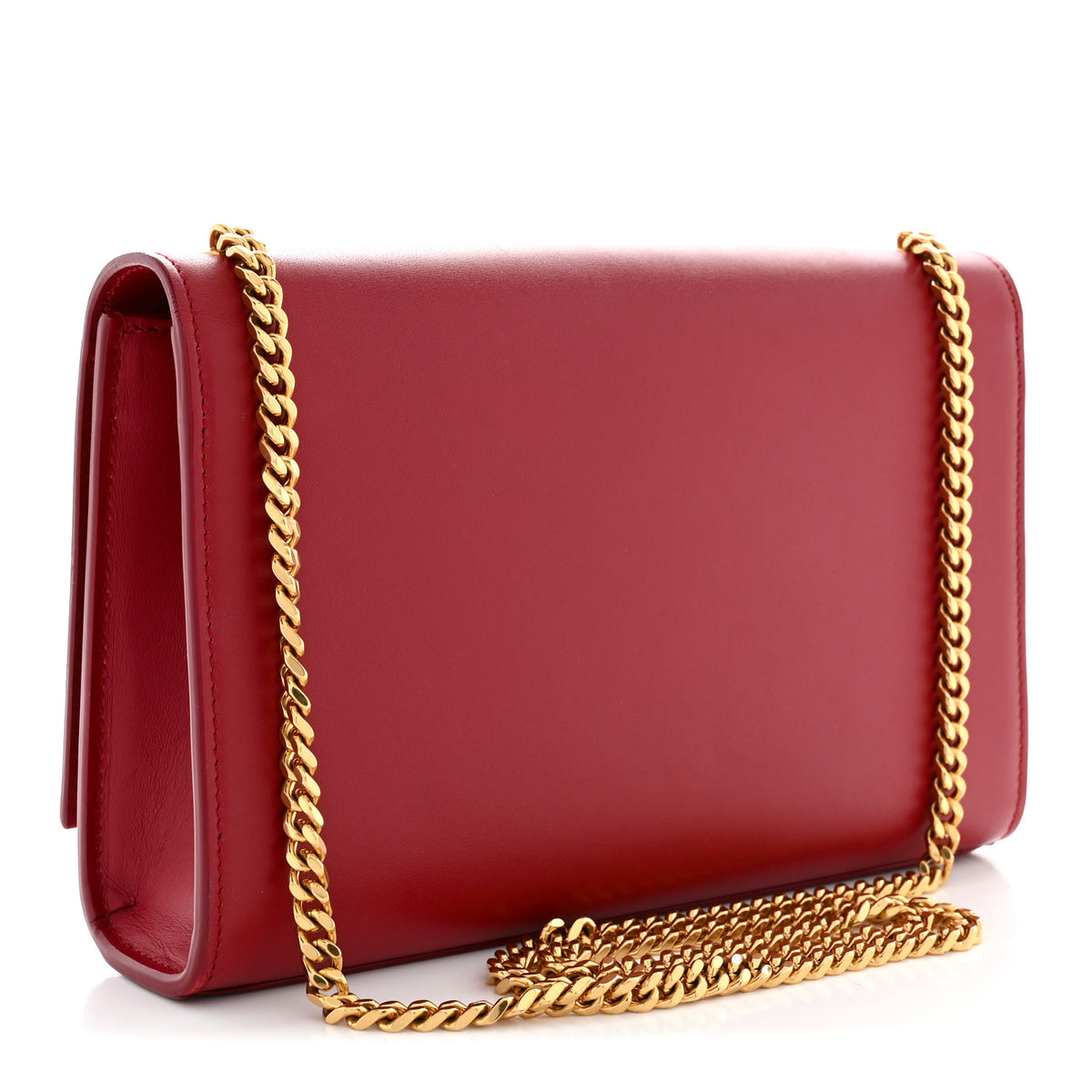 Saint Laurent Smooth Calfskin Medium Classic Monogram Kate Tassel Satchel Lipstick Red 3 of 12