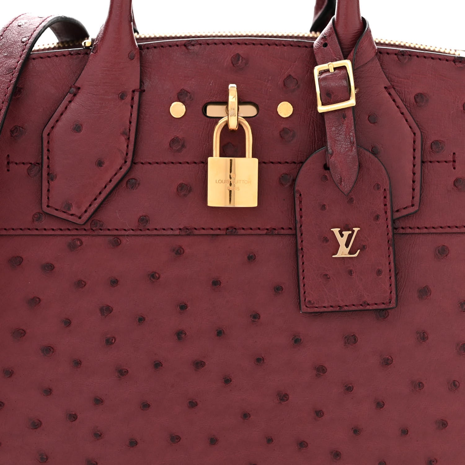 Louis Vuitton Ostrich City Steamer PM Prune 7 of 9