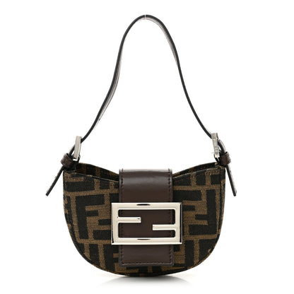 Fendi Zucca Mini Half Moon Baguette Tobacco 1 of 10