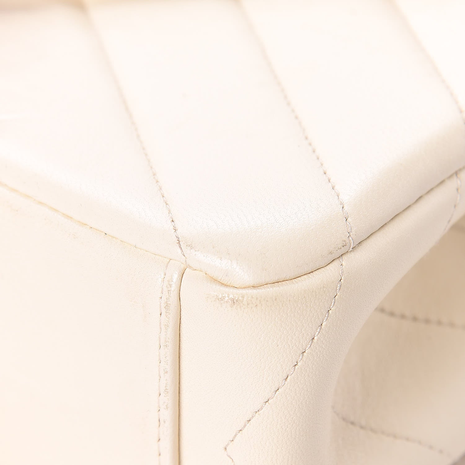 Chanel Lambskin Chevron Quilted Envelope Flap White 14 of 21