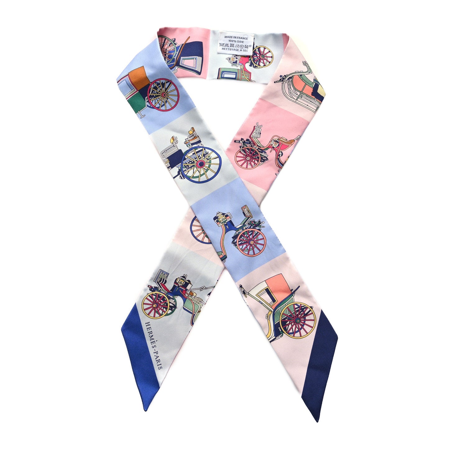 Silk Les Voitures Exquises Twilly Bleu Rose Vert