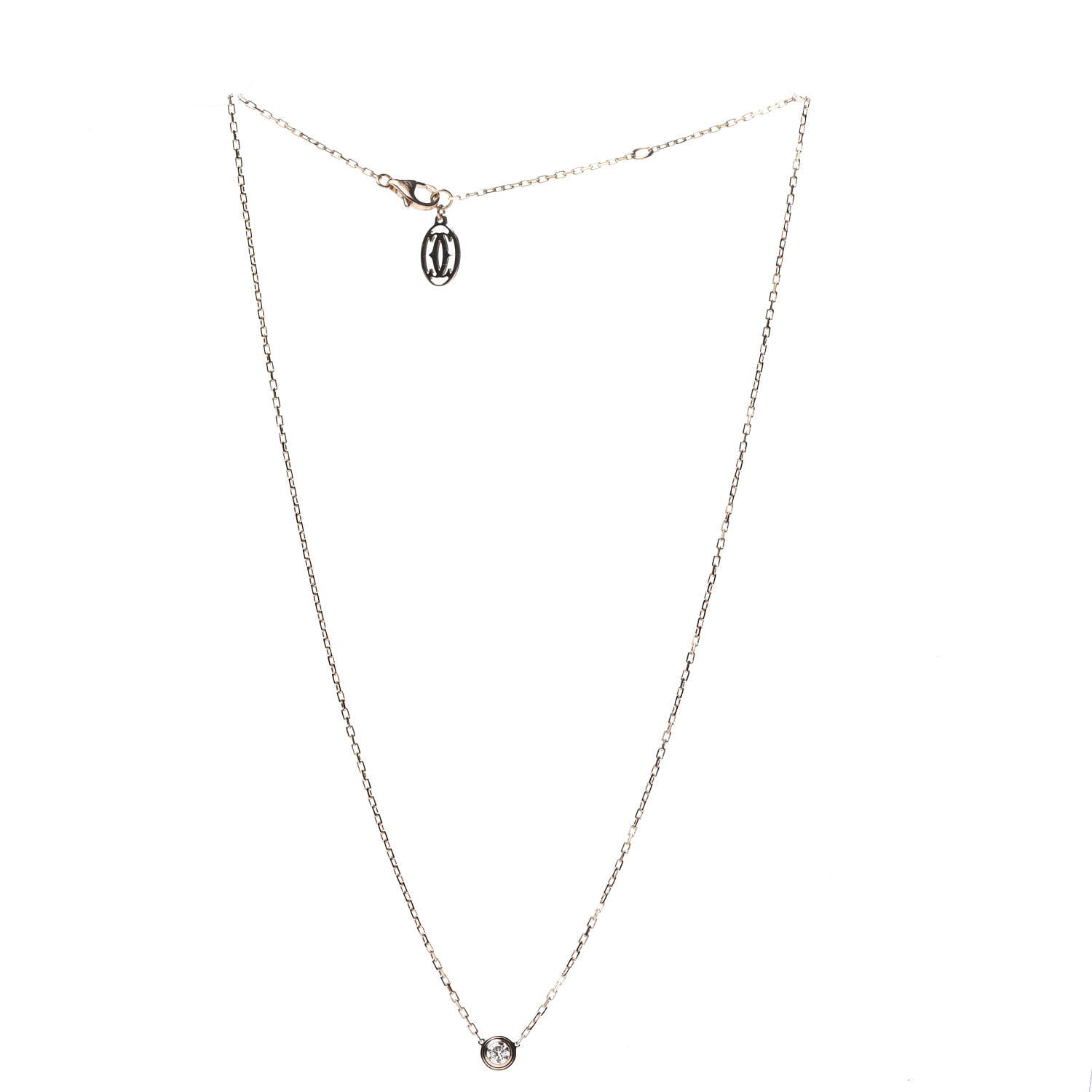 Cartier 18K Pink Gold Diamond LM D'Amour Pendant Necklace 3 of 6