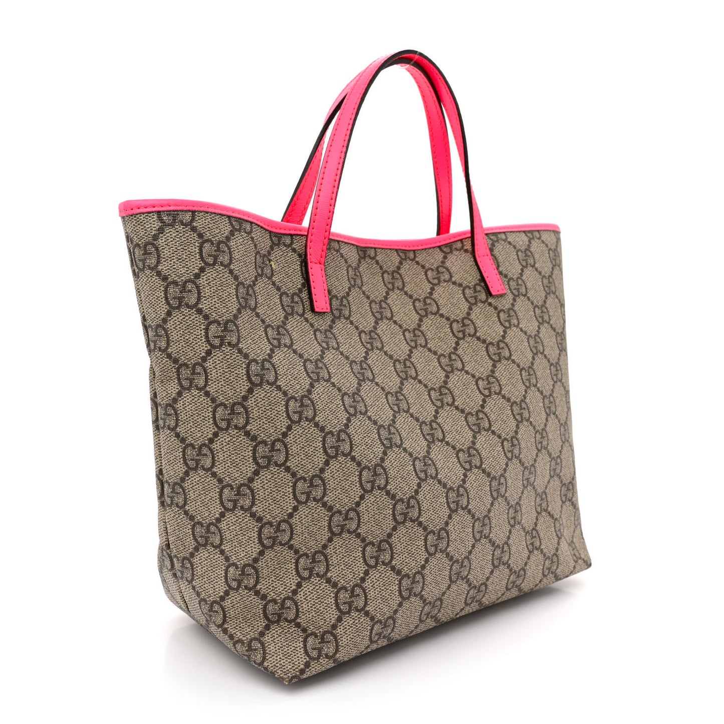 GG Supreme Monogram Kids Heart Tote Pink