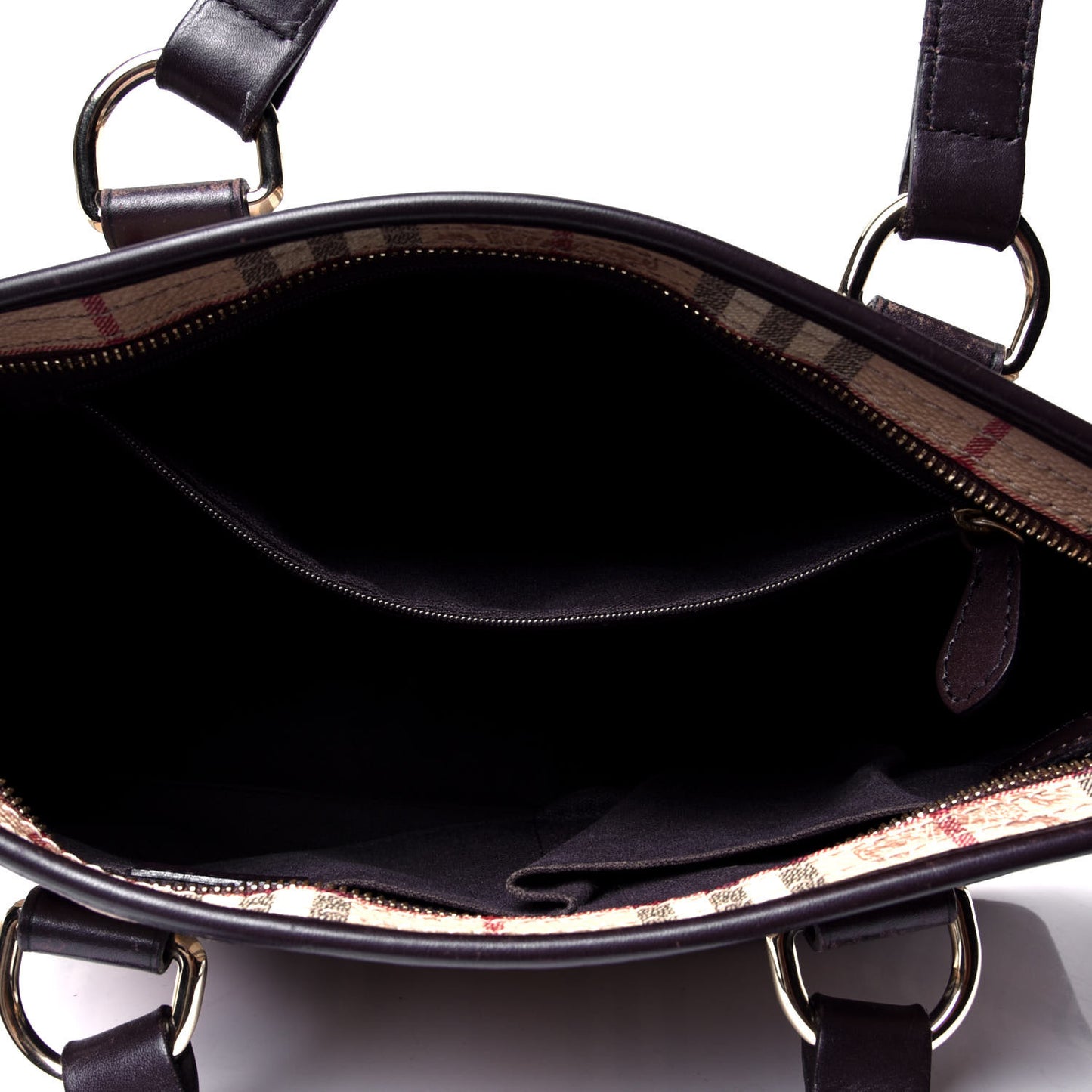 Haymarket Check Nick Tote Chocolate
