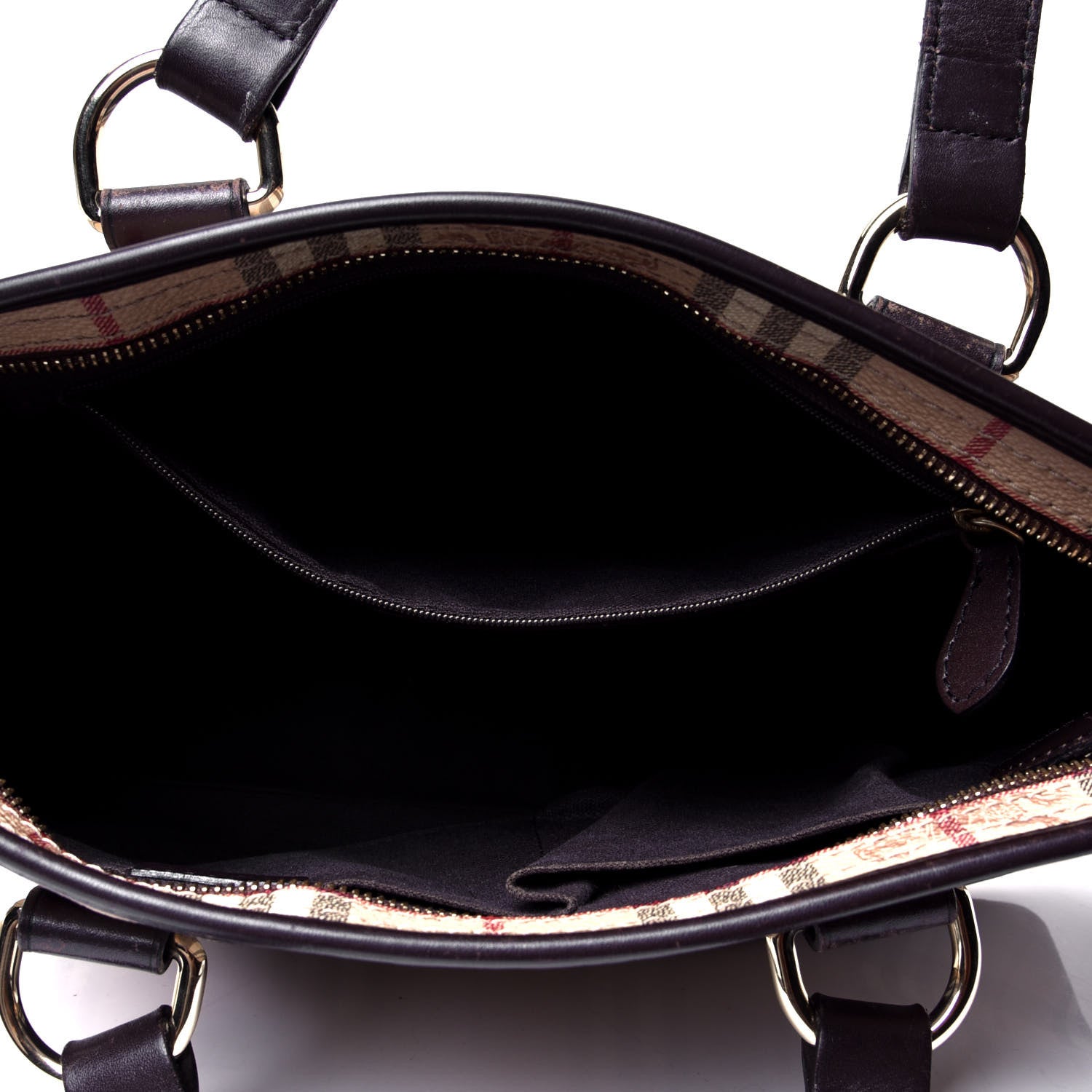 Burberry Haymarket Check Nick Tote Chocolate 4 of 6