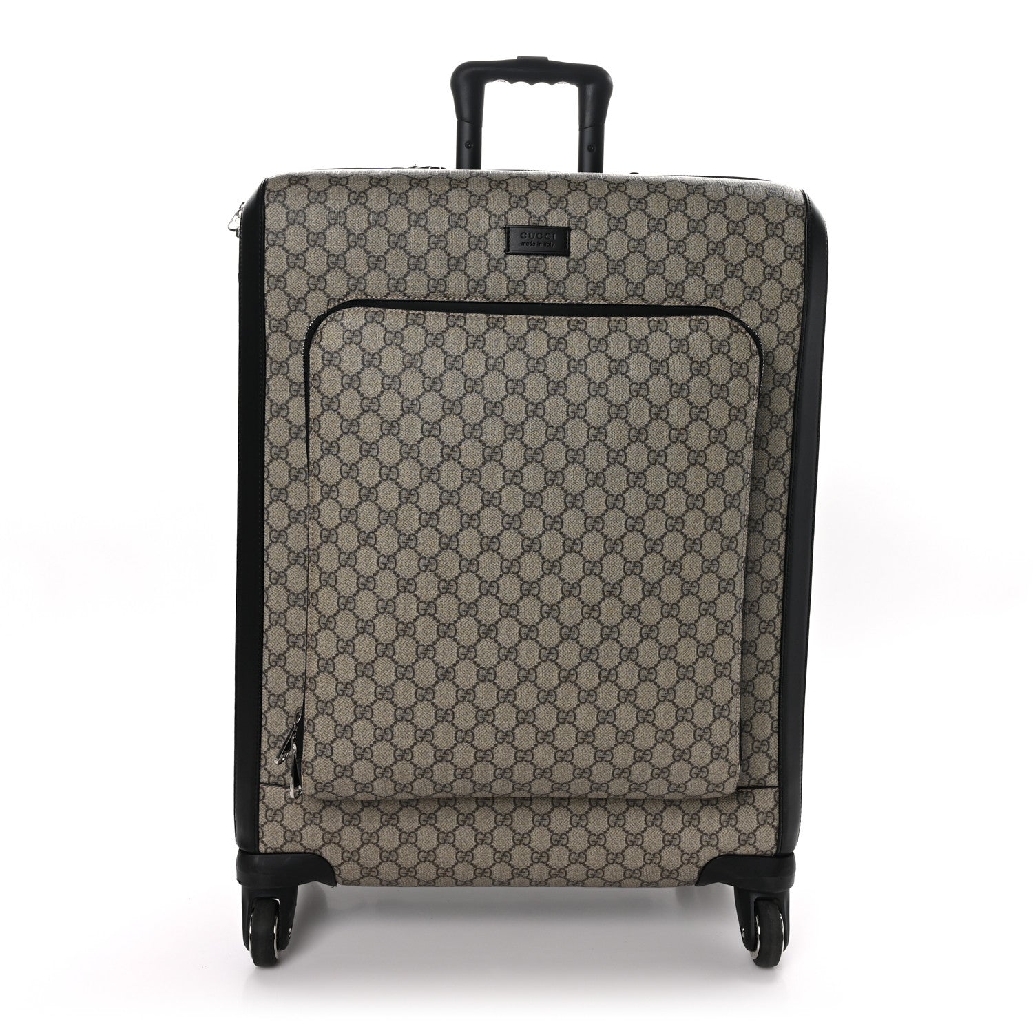 Gucci GG Supreme Monogram Four Wheel Suitcase Black 1 of 12