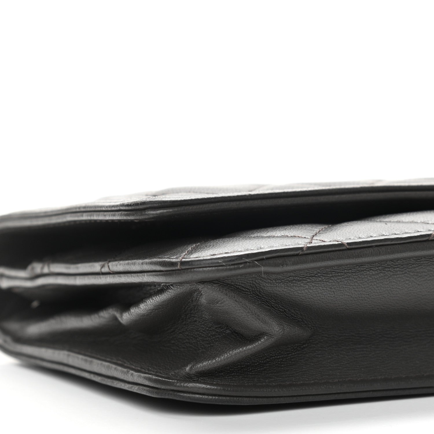 Chanel Lambskin Quilted Boy Wallet On Chain WOC Grey 9 of 16