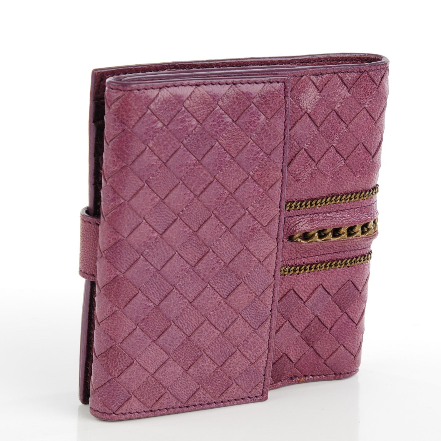 Bottega Veneta Chevre Intrecciato Bi-Fold Wallet Purple 3 of 7