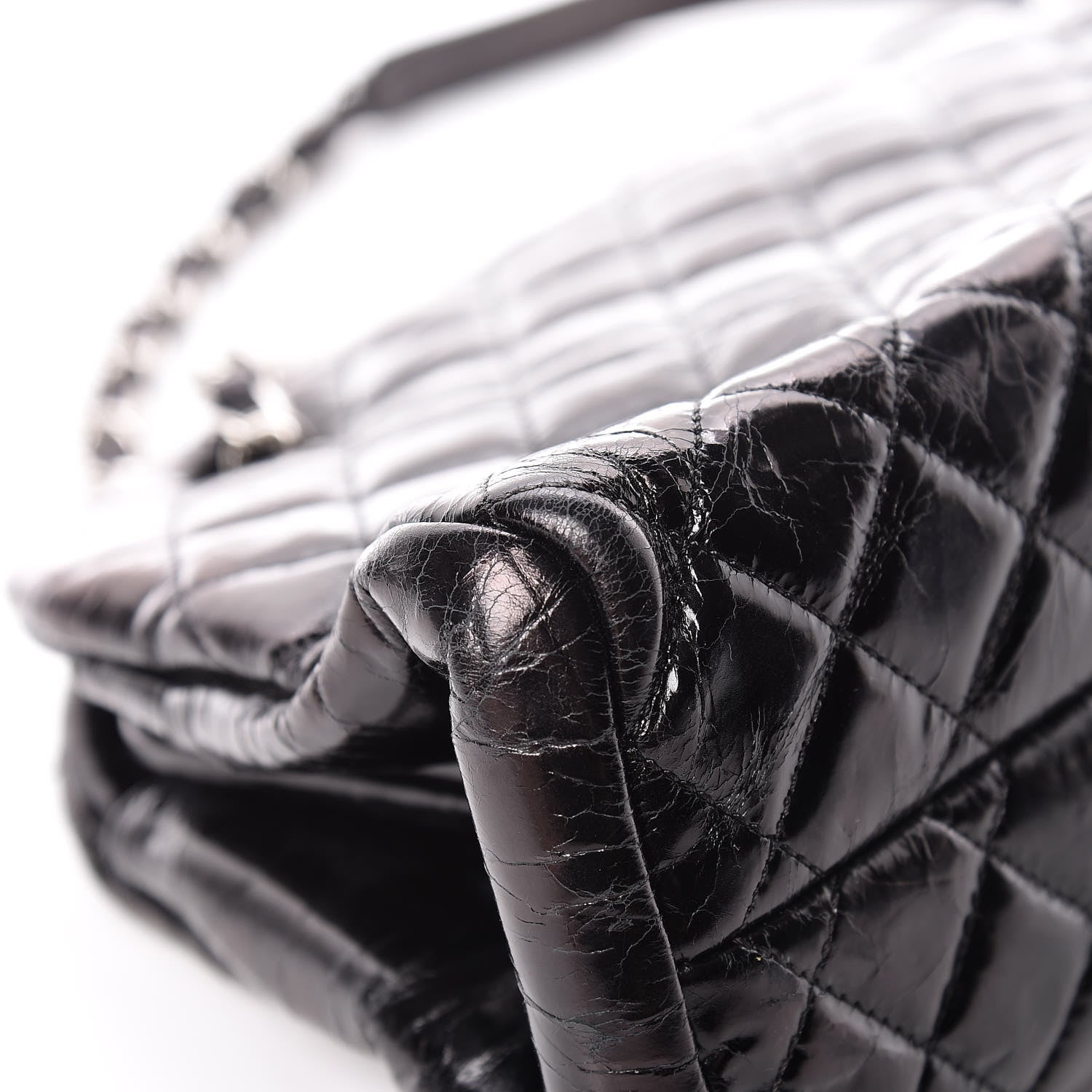 Chanel Glazed Calfskin Quilted Medium Just Mademoiselle Black 9 of 12
