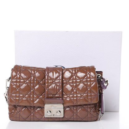 Christian Dior Patent Cannage New Lock Flap Purple 14 of 16