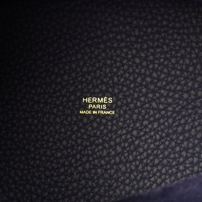 Hermes Taurillon Clemence Picotin Lock 18 PM Bleu Encre 4 of 8