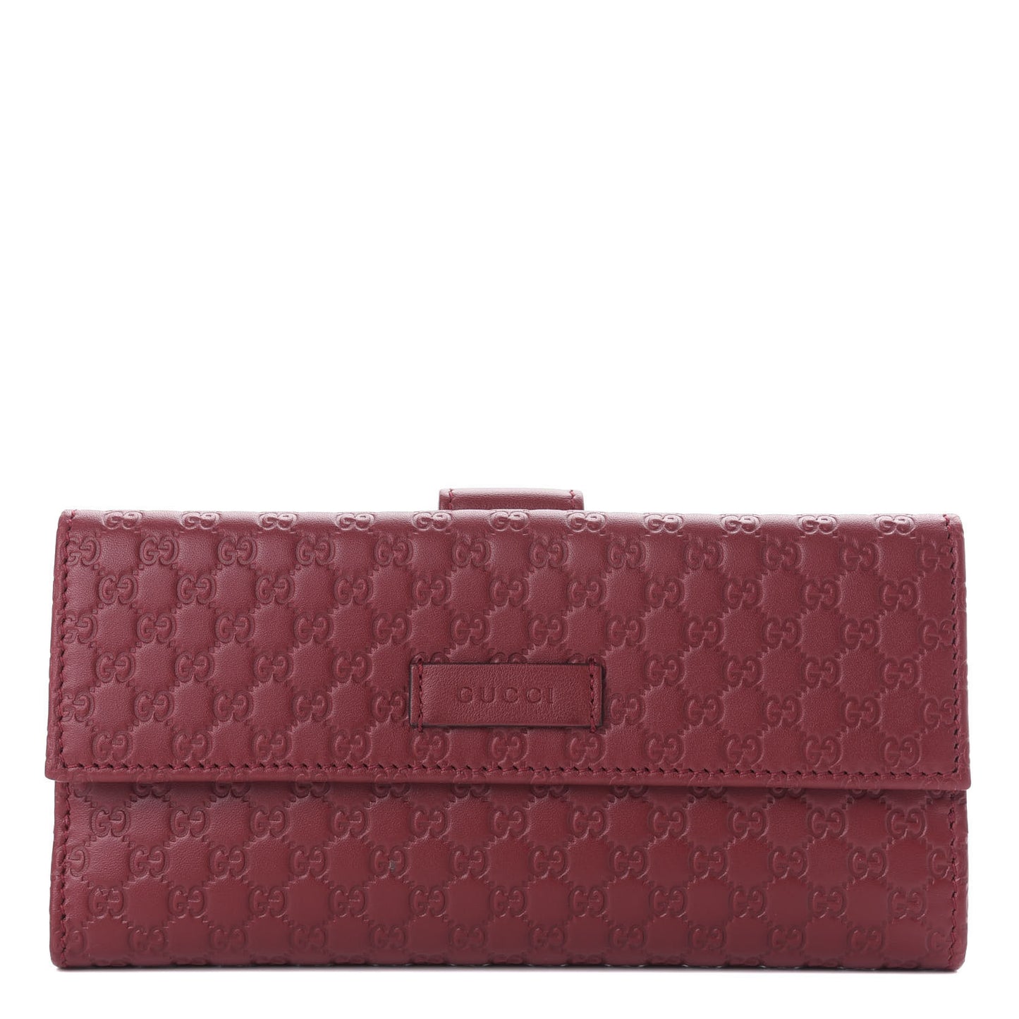 Microguccissima Continental Flap Wallet Red