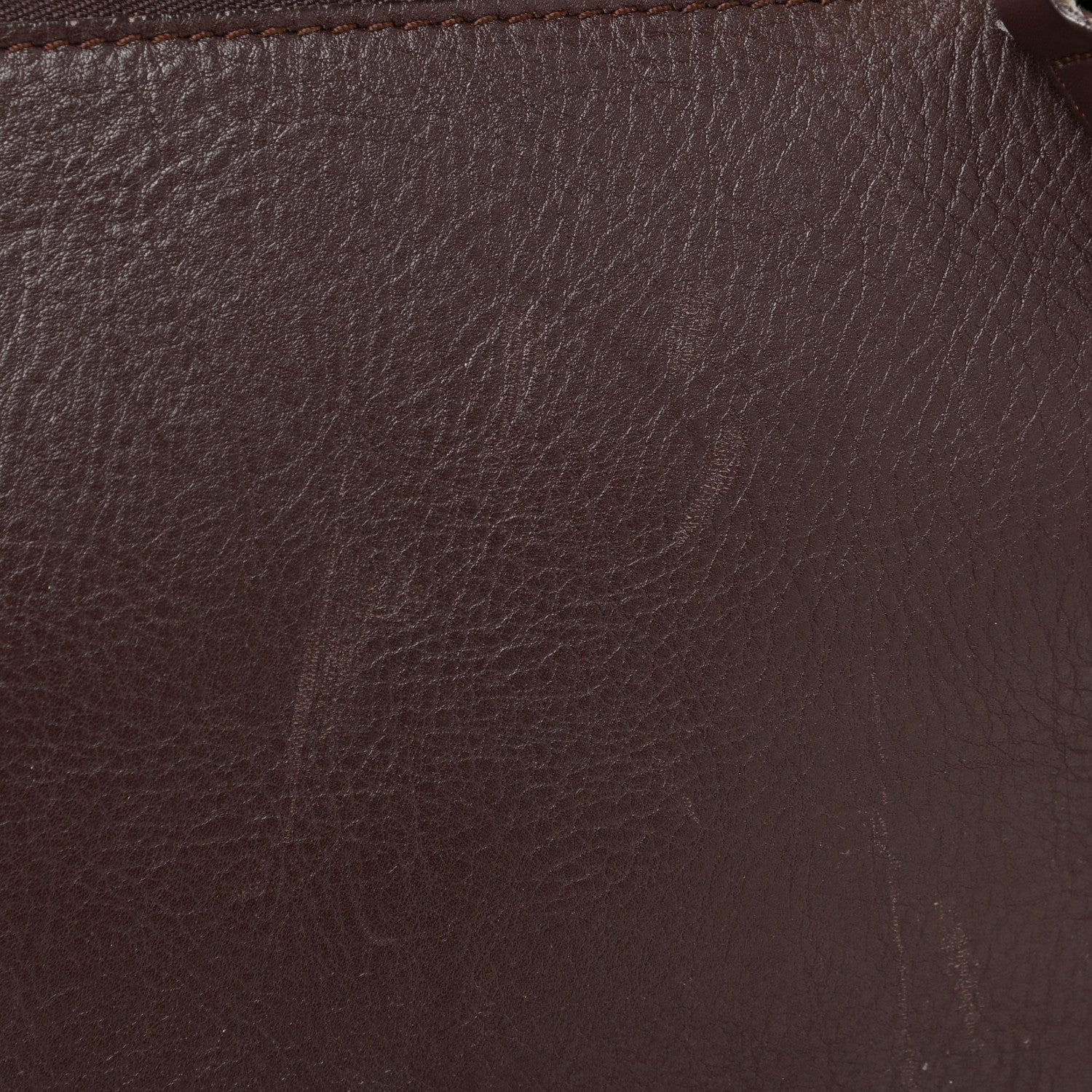 Celine Calfskin Suede Tri-Color Medium Trapeze Burgundy 29 of 32