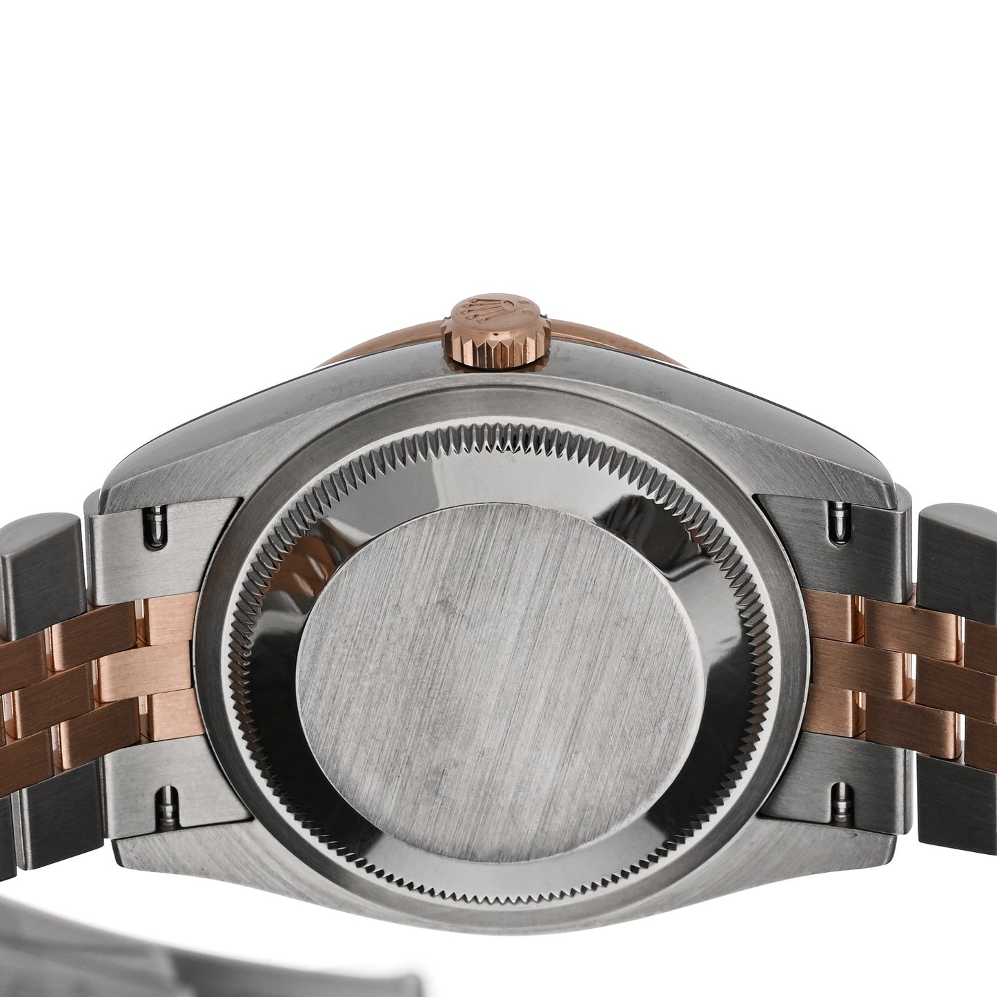 Stainless Steel 18K Everose Gold Diamond Bezel Mother of Pearl 36mm Oyster Perpetual Datejust Watch 126281RBR