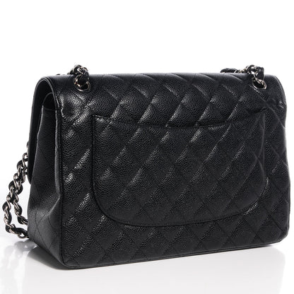 Chanel Caviar Quilted Jumbo Double Flap Black 3 of 9