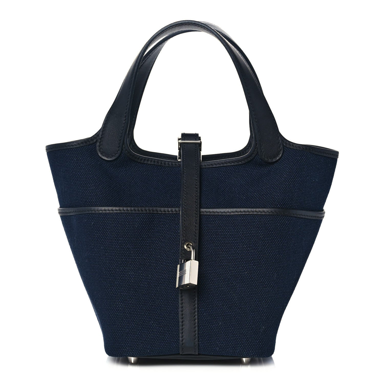 Hermes Toile Goeland Swift Cargo Picotin Lock 18 Bleu Marine 1 of 10