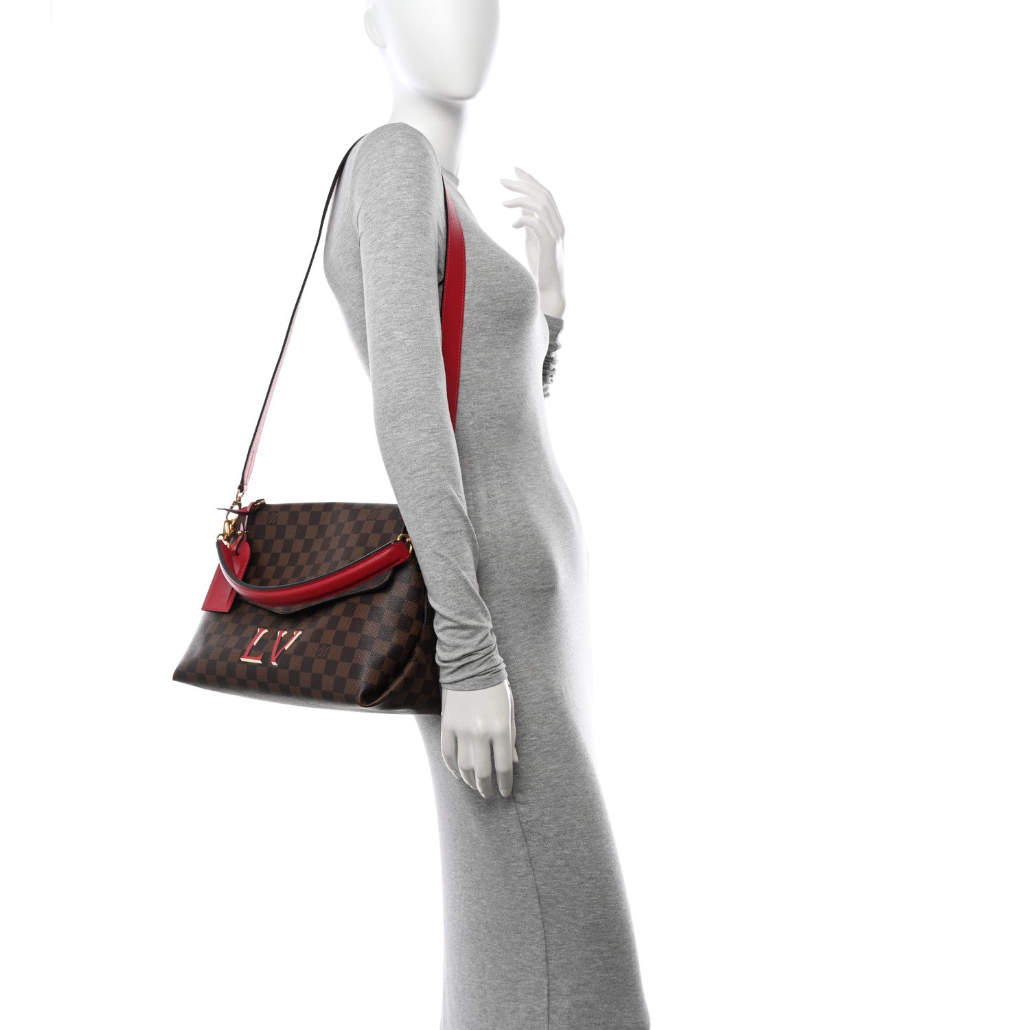 Louis Vuitton Damier Ebene Beaubourg MM Scarlet 2 of 13