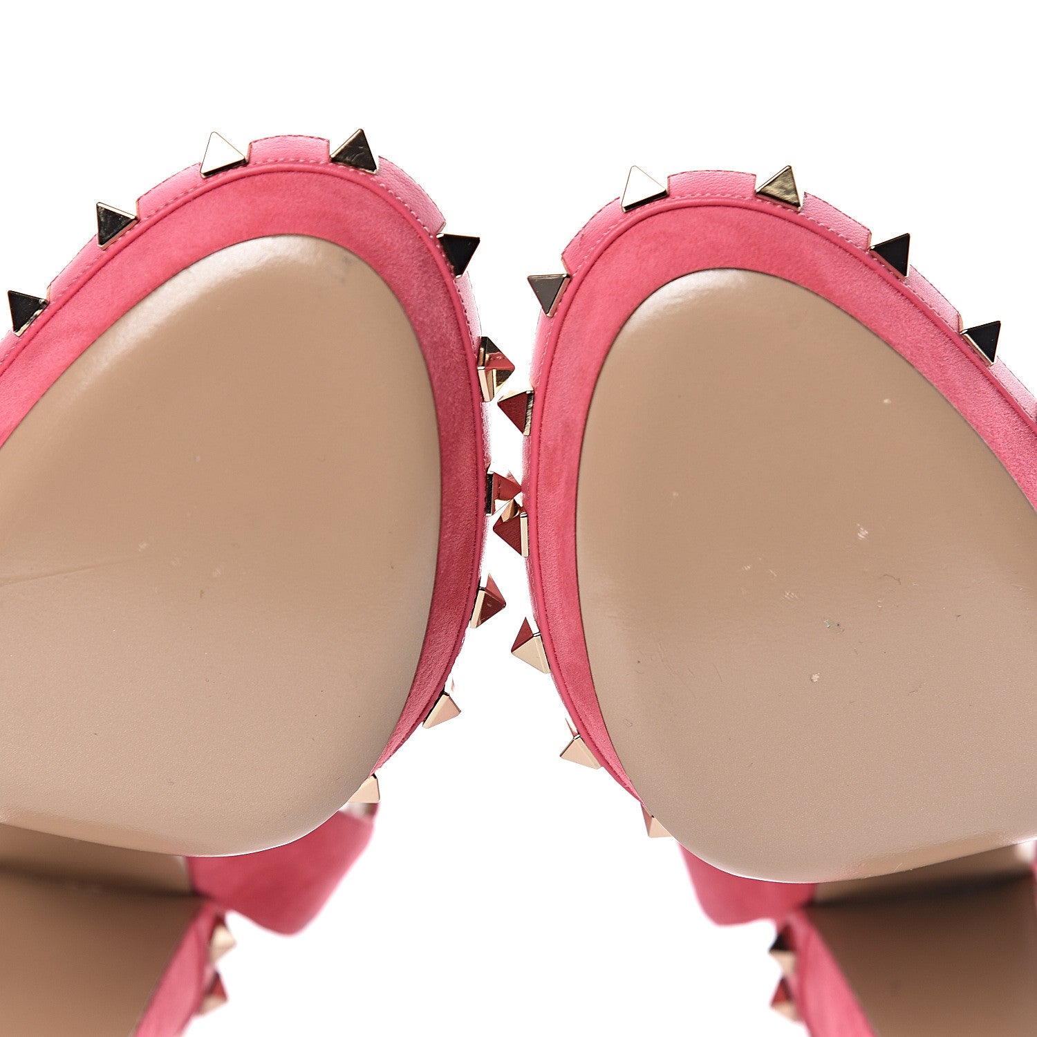 Valentino Garavani Suede Rockstud 75/125mm Platform Sandals 40 Shadow Pink 9 of 9