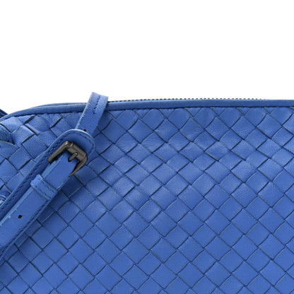 Bottega Veneta Nappa Intrecciato Double Compartment Crossbody Bag Atlantic Blue 8 of 10