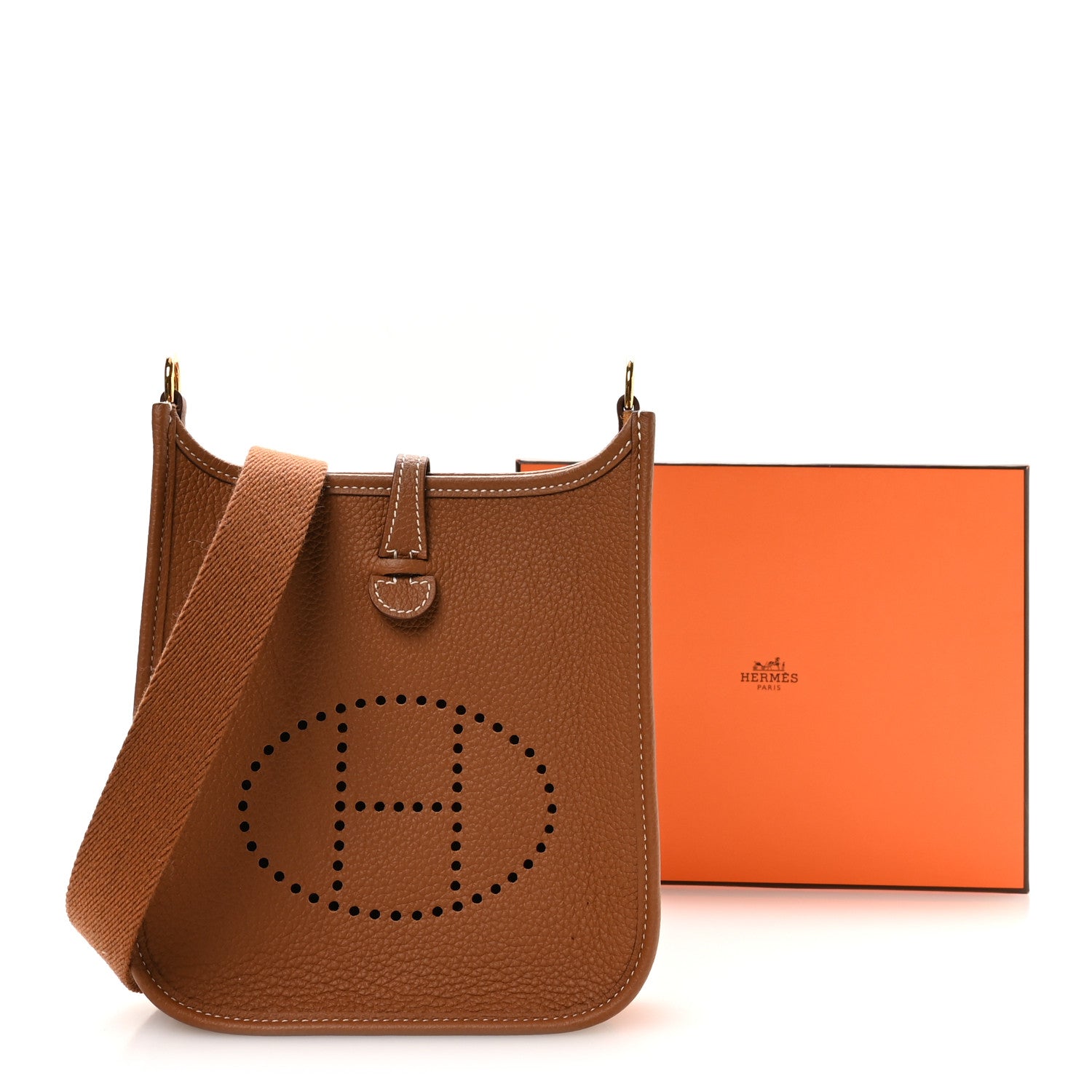 Hermes Taurillon Clemence Evelyne TPM Gold 11 of 11