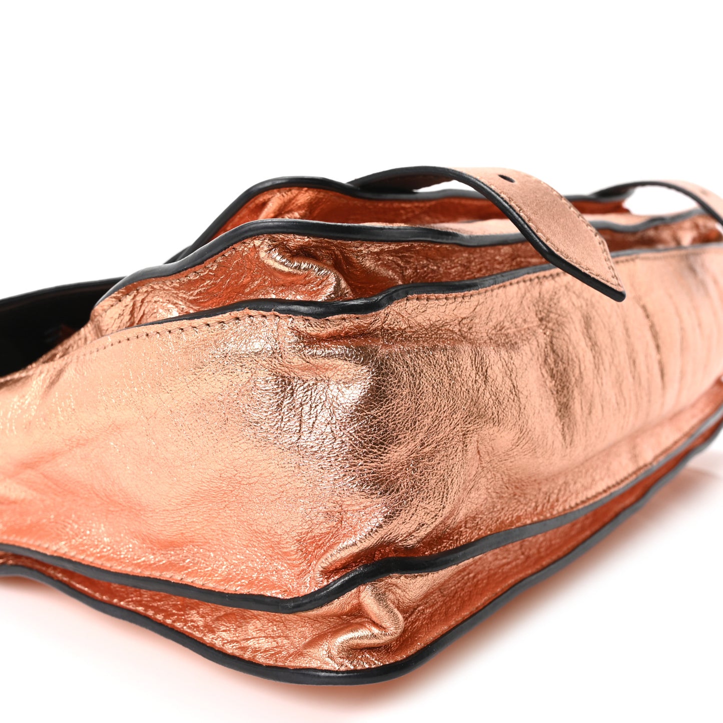 Metallic Lambskin Medium PS1 Satchel Copper