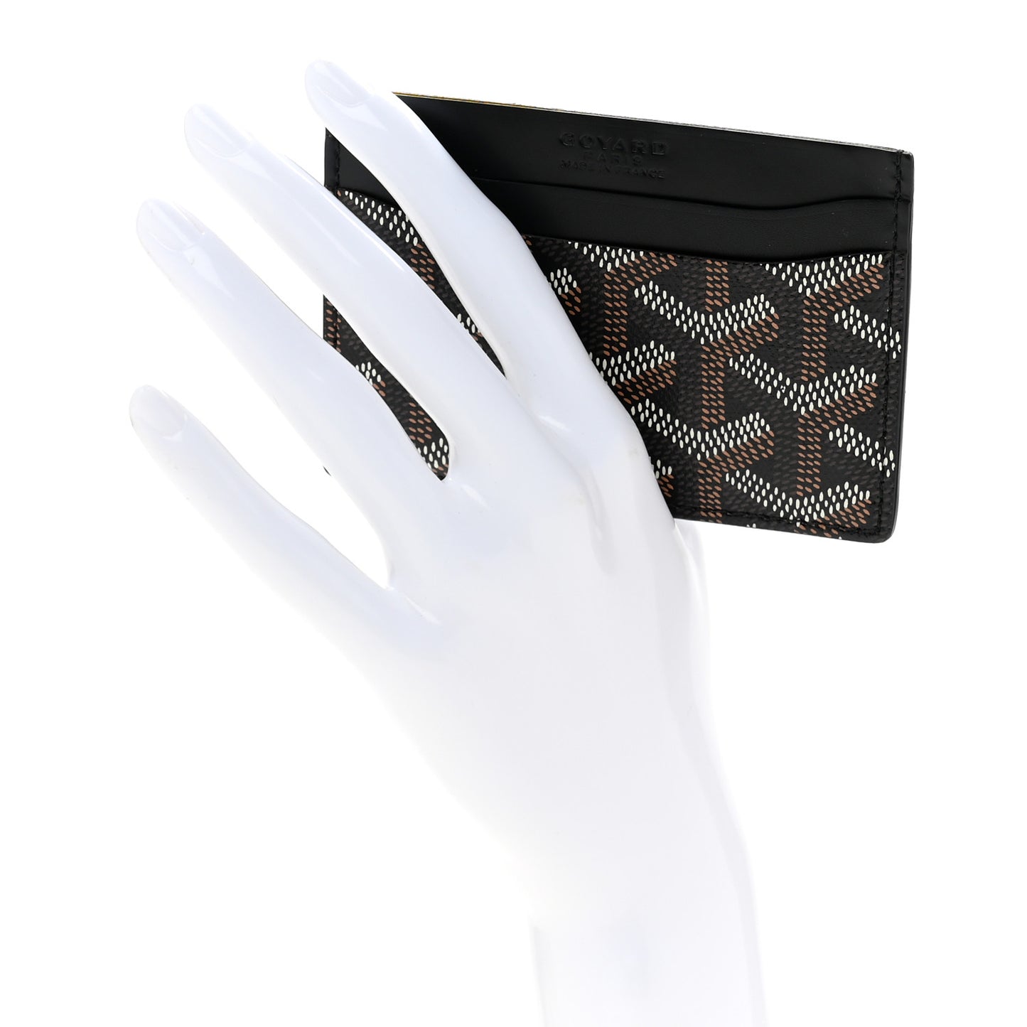 Goyardine Saint Sulpice Card Holder Black