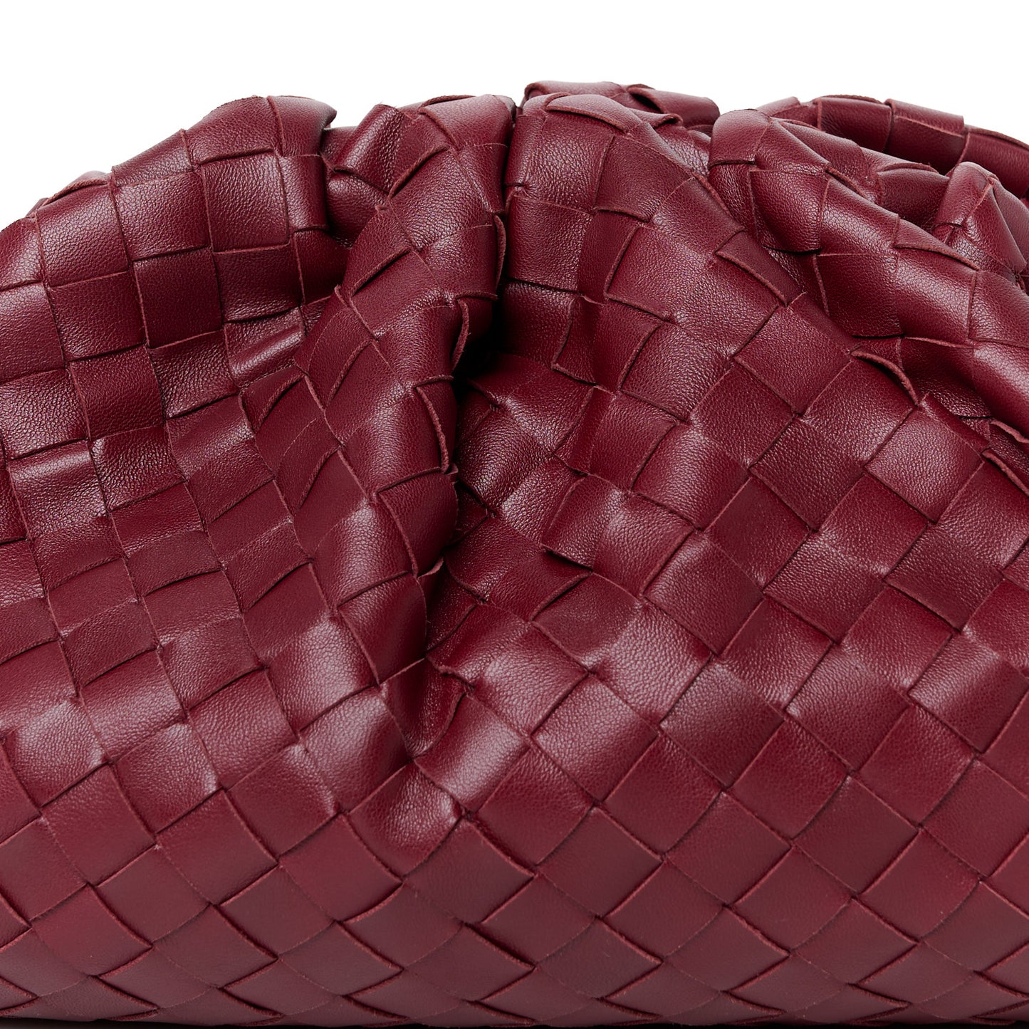 Nappa Maxi Intrecciato The Pouch Oversized Clutch Bordeaux