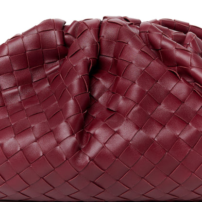 Bottega Veneta Nappa Maxi Intrecciato The Pouch Oversized Clutch Bordeaux 8 of 10