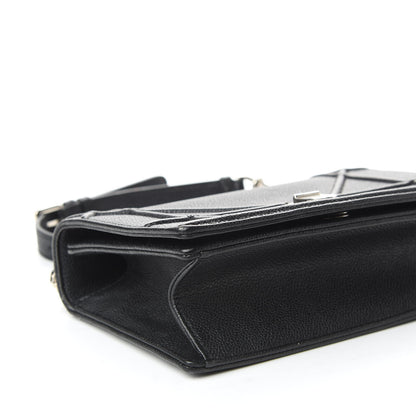 Christian Dior Grained Calfskin Small Diorama Flap Bag Black 6 of 9