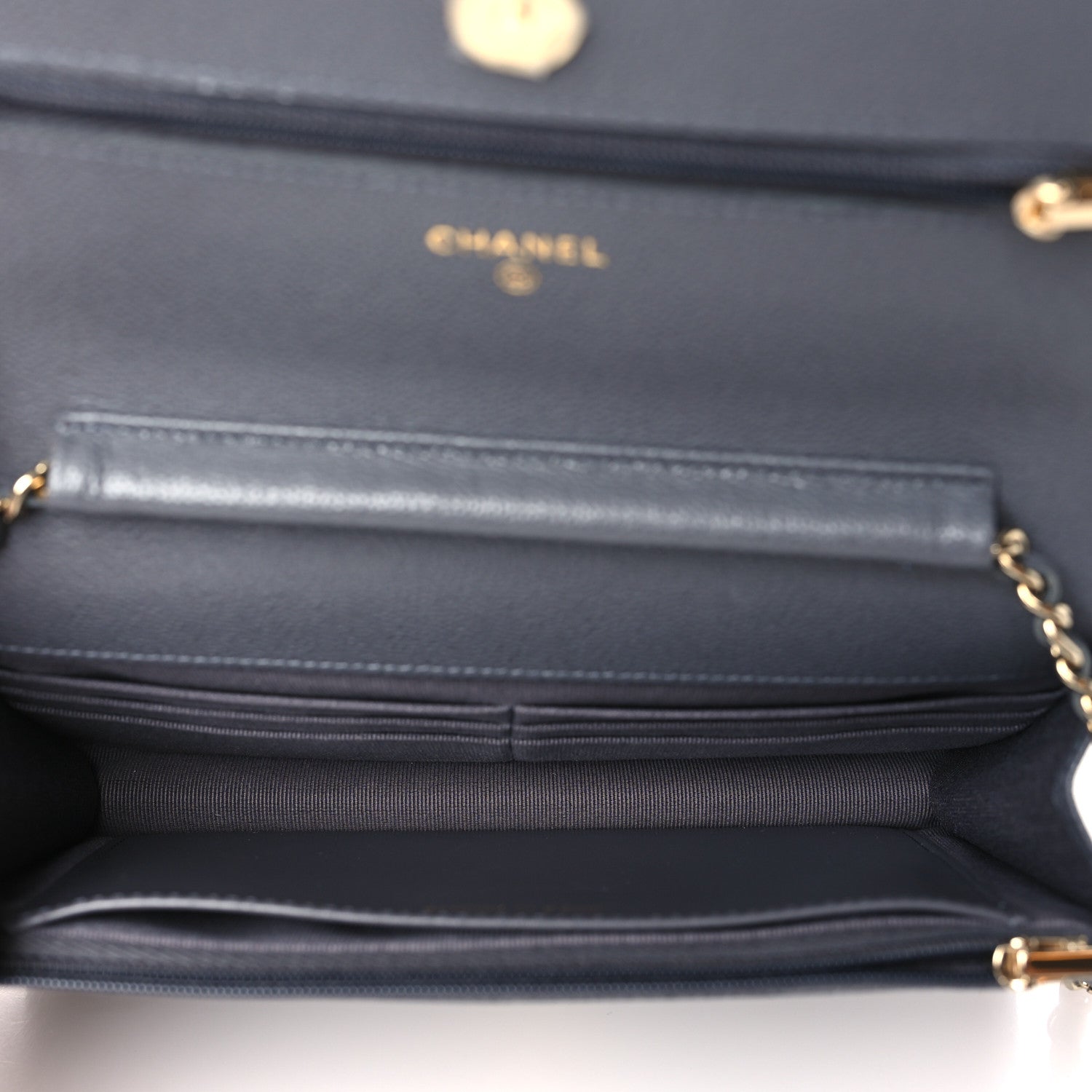 Chanel Caviar Quilted Wallet On Chain WOC Grey 5 of 12